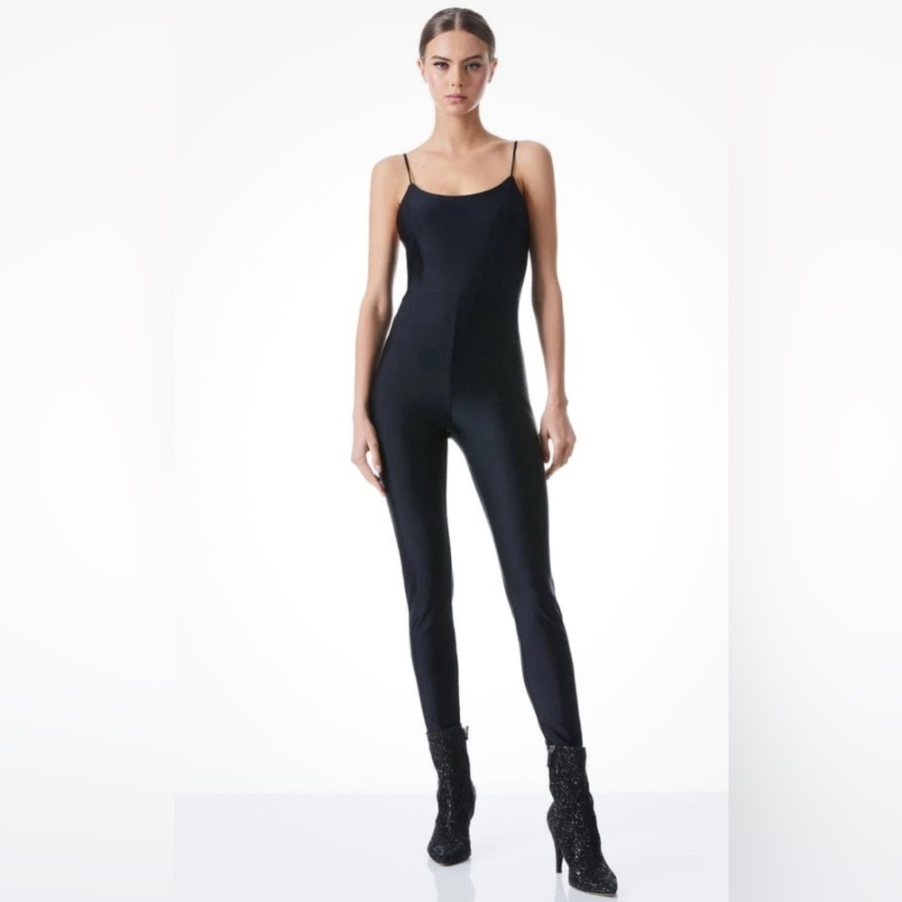 Alice + Olivia Nelda Spaghetti Strap Black Women’s Bodysuit Size 6 NWT